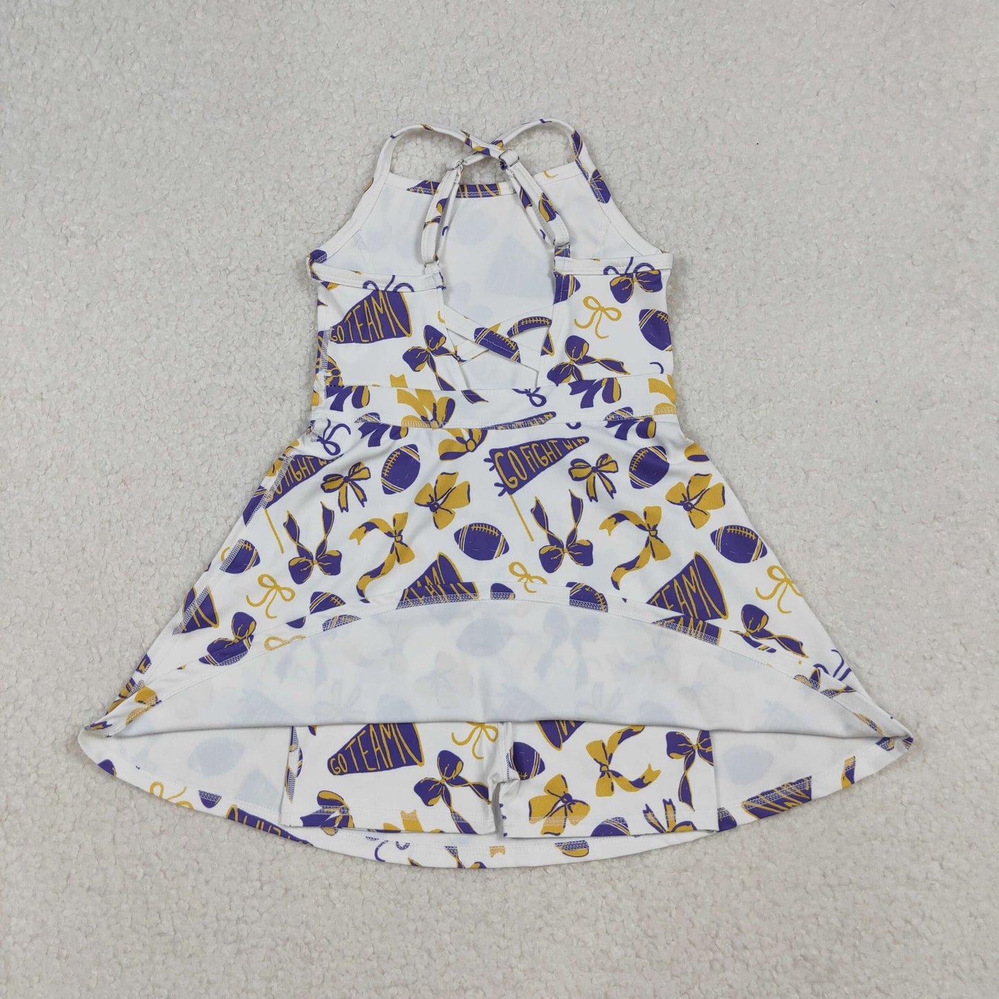 GSD2781 girls purple CHEER derss yoga