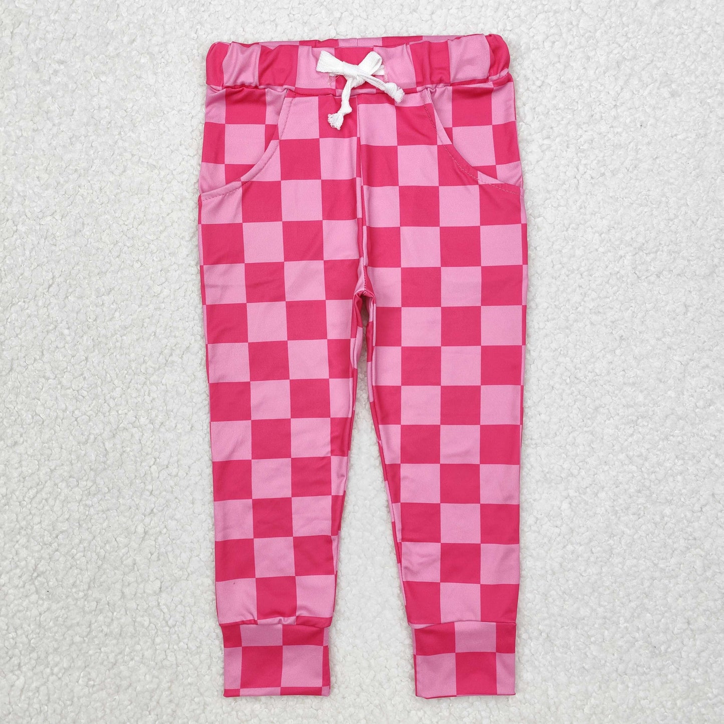 P0700 baby boys pink checked Pants