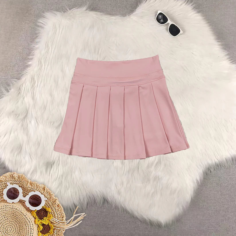 Matching RTS Sibling baby girls clothes yoga solid color summer shorts skirts