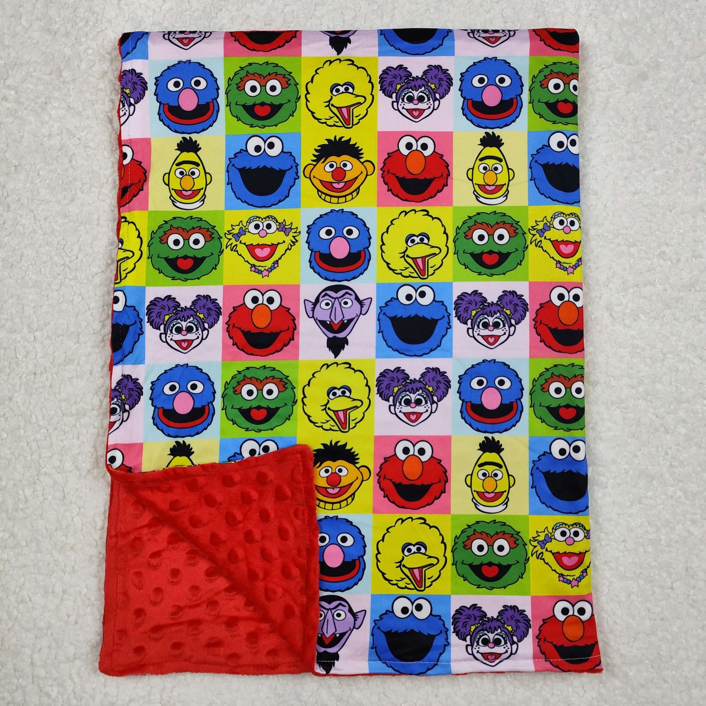 BL0196 Baby newborn cartoon colorful checked Blankets