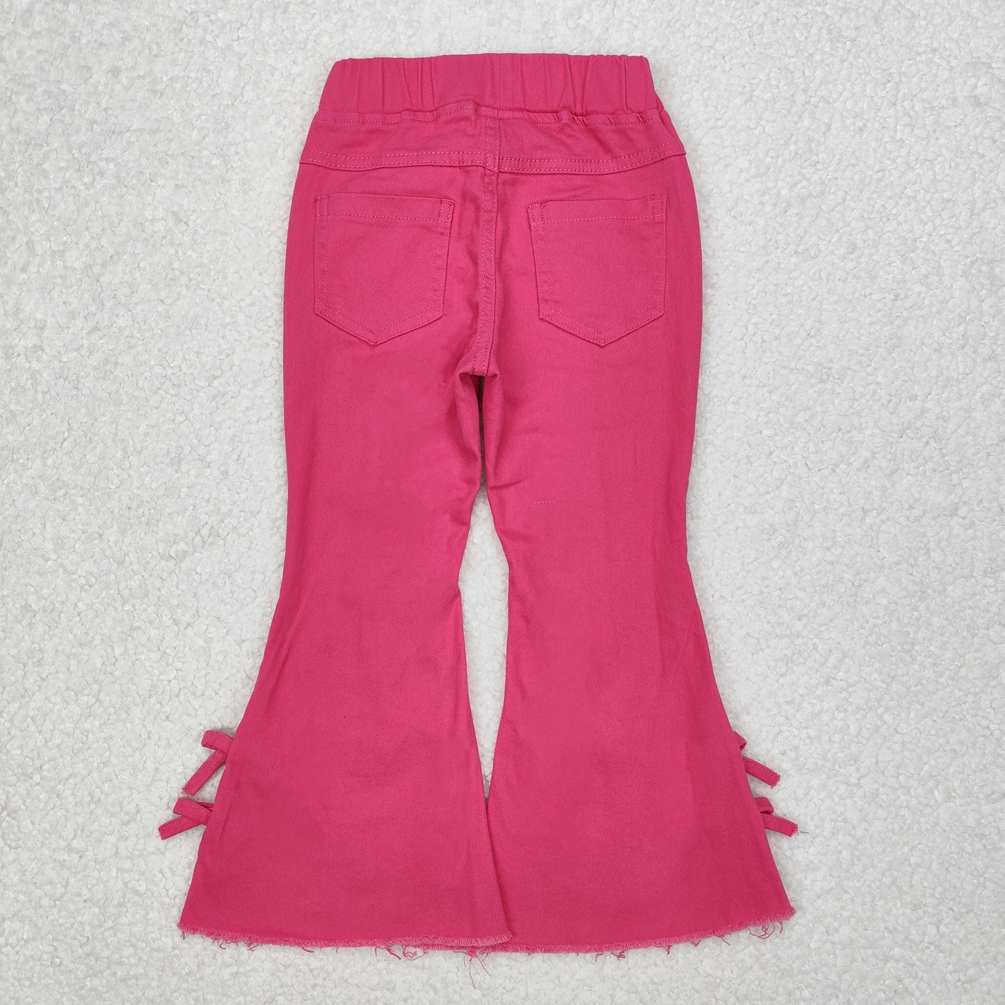 P0731 Girls rose bow Jeans