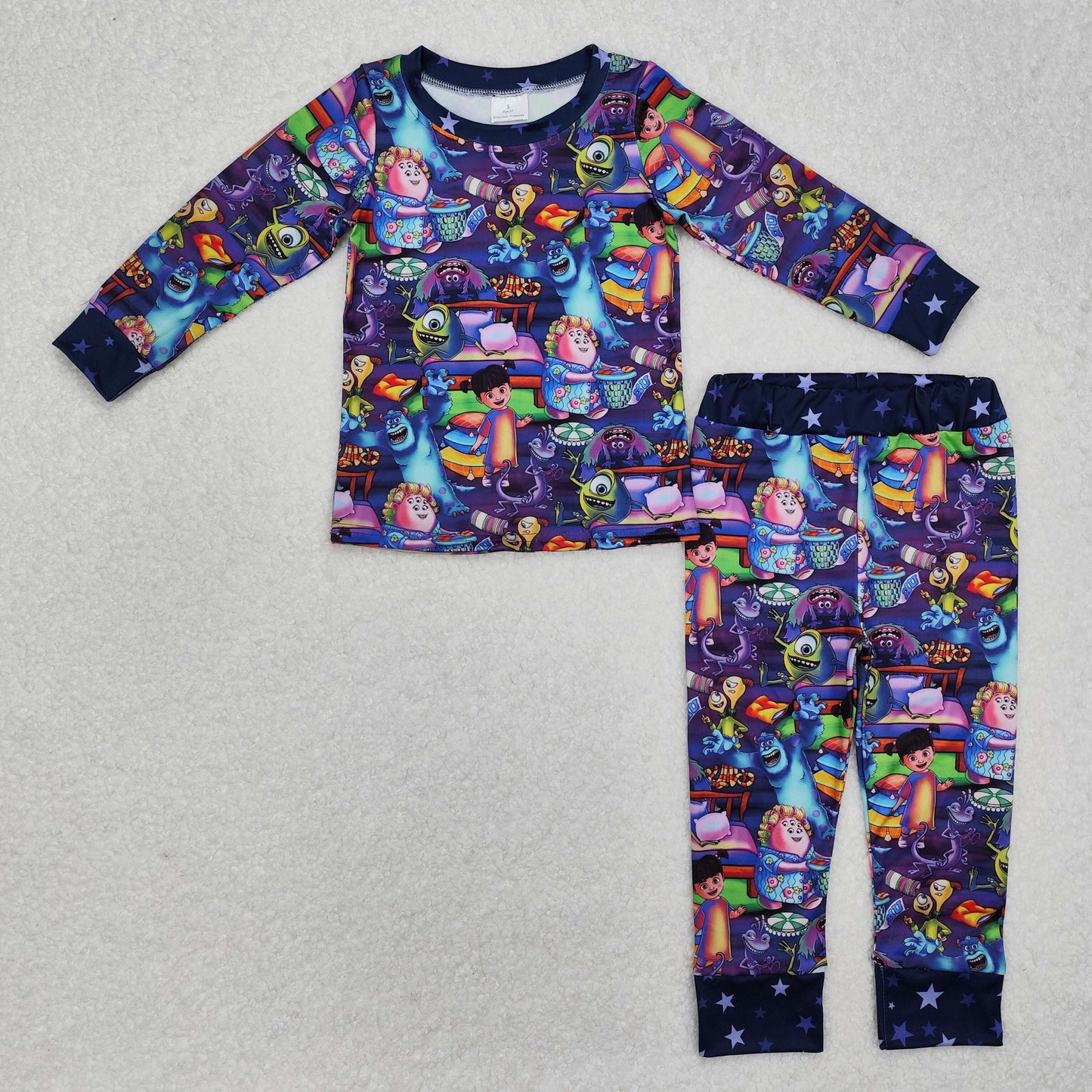 GLP2268 baby Girls cartoon moster pajamas