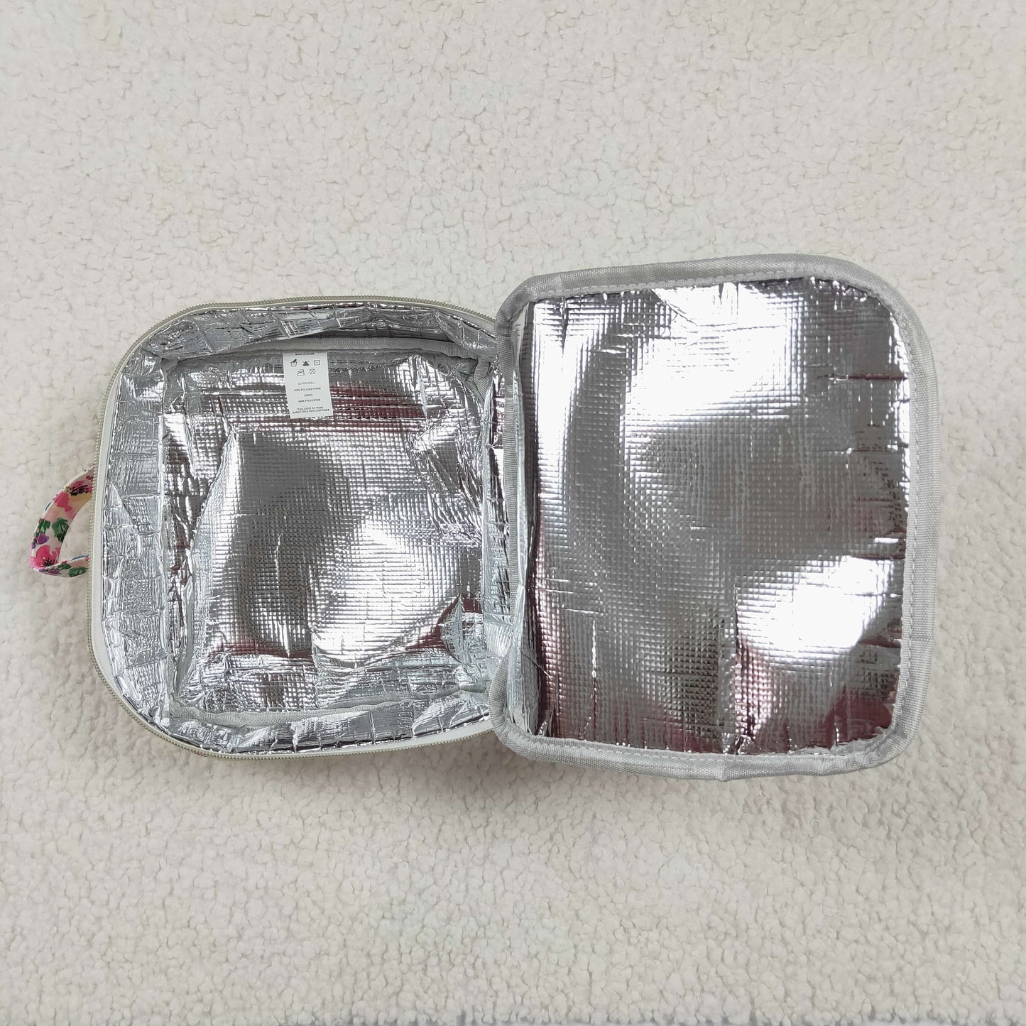 BA0102 Flower rose purple bow lunch bag box 8.5 * 8.5 * 3 inches