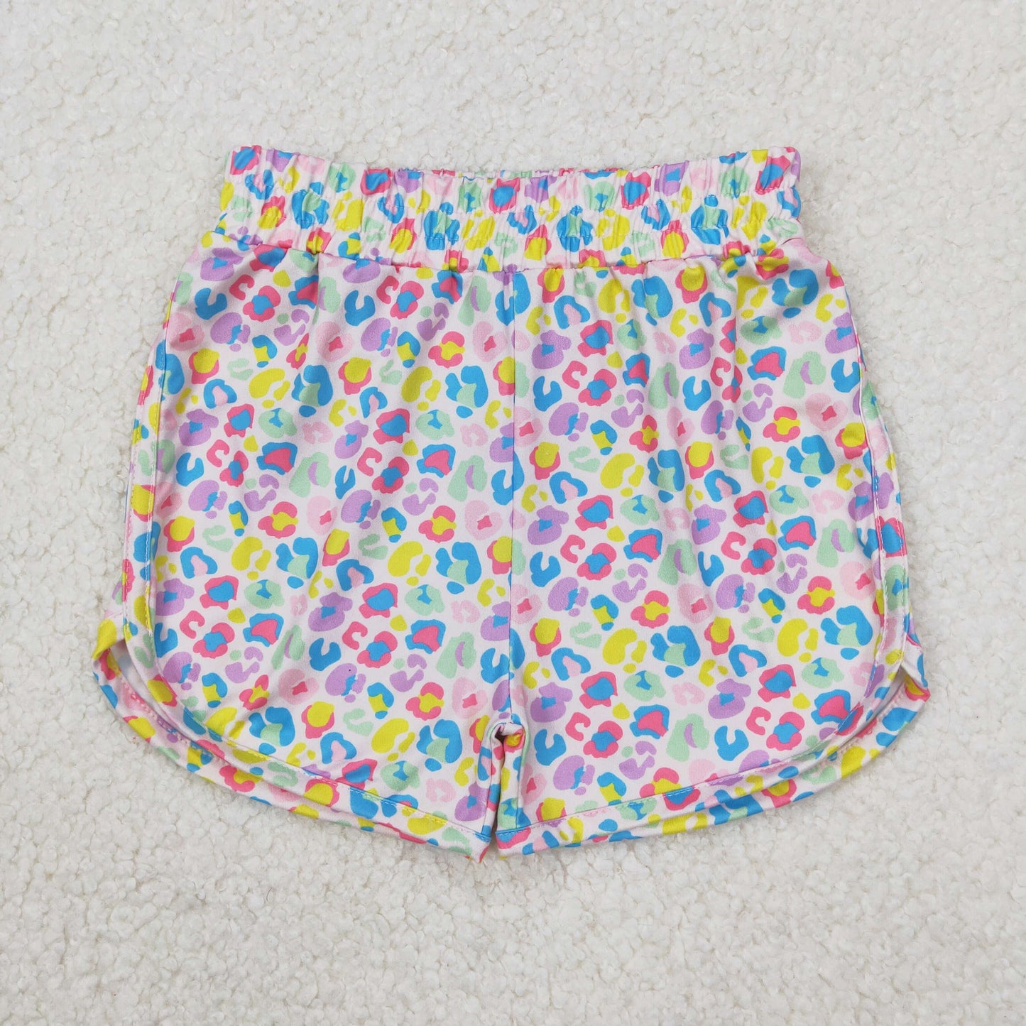 SS0475 baby girls colorful leopard shorts