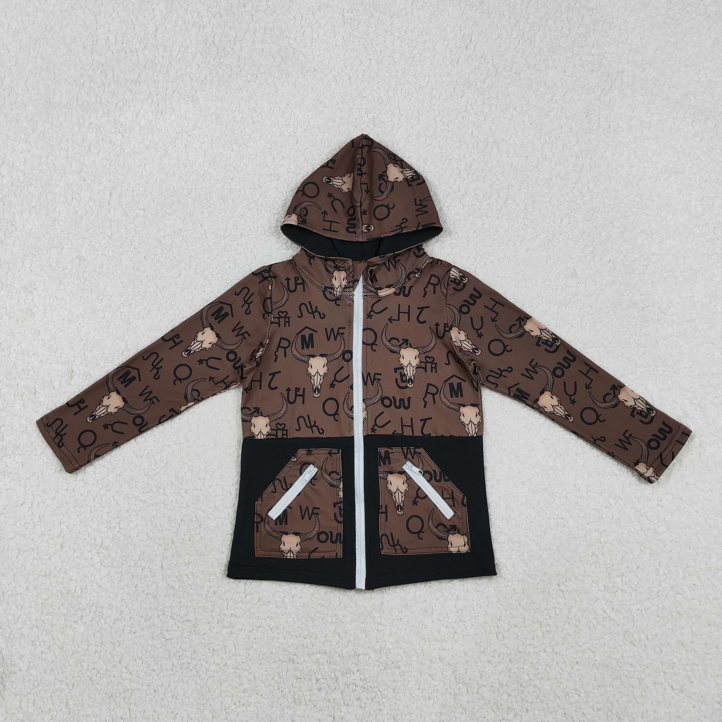 BT1337 toddler boy clothes aztec boys western winter hoodie top