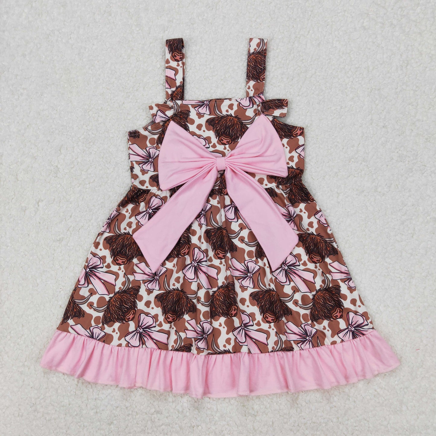 GSD1945 girls cow pink cow Dress
