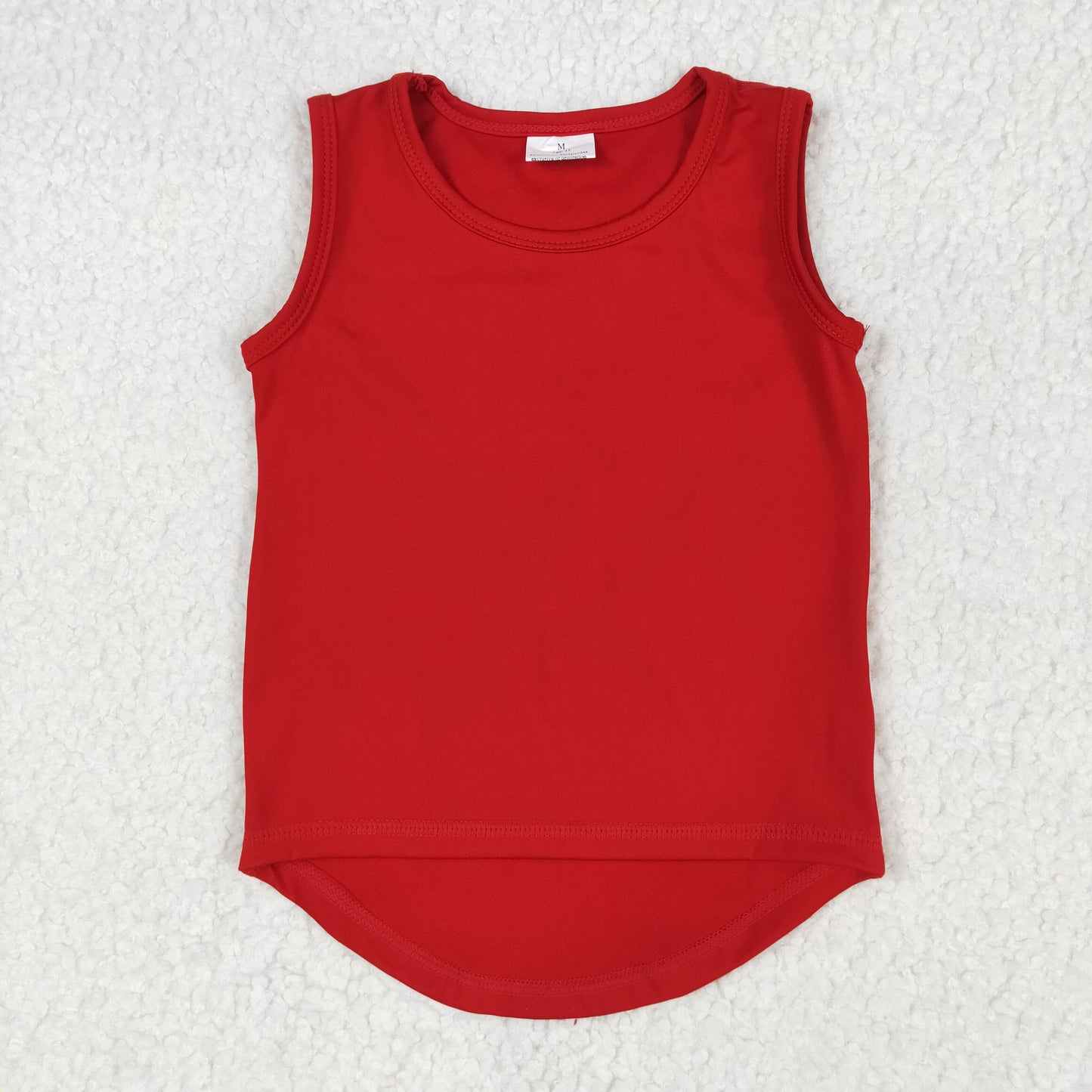 GT0981 Girls red sleeveless T-shirt