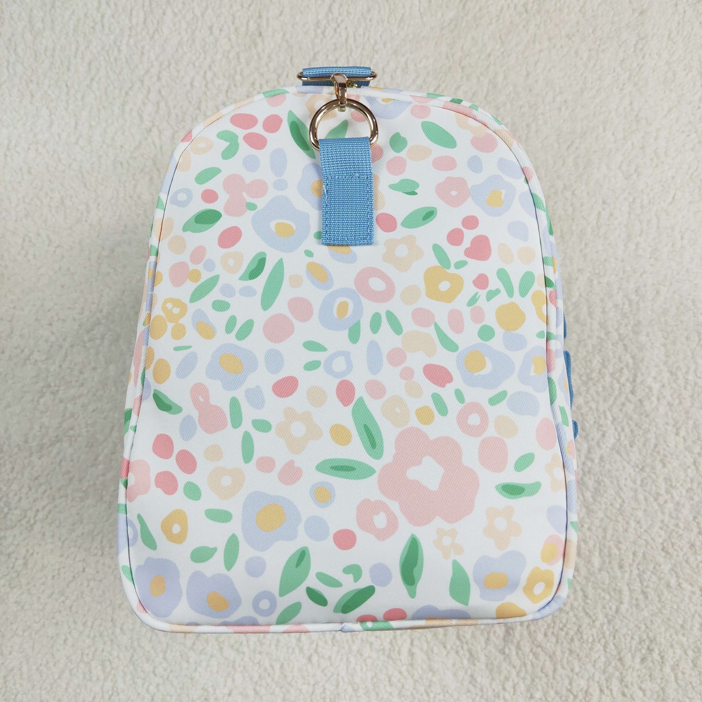 BA0292 blue flower floral handBag 18.5x11.2x7.9 inches