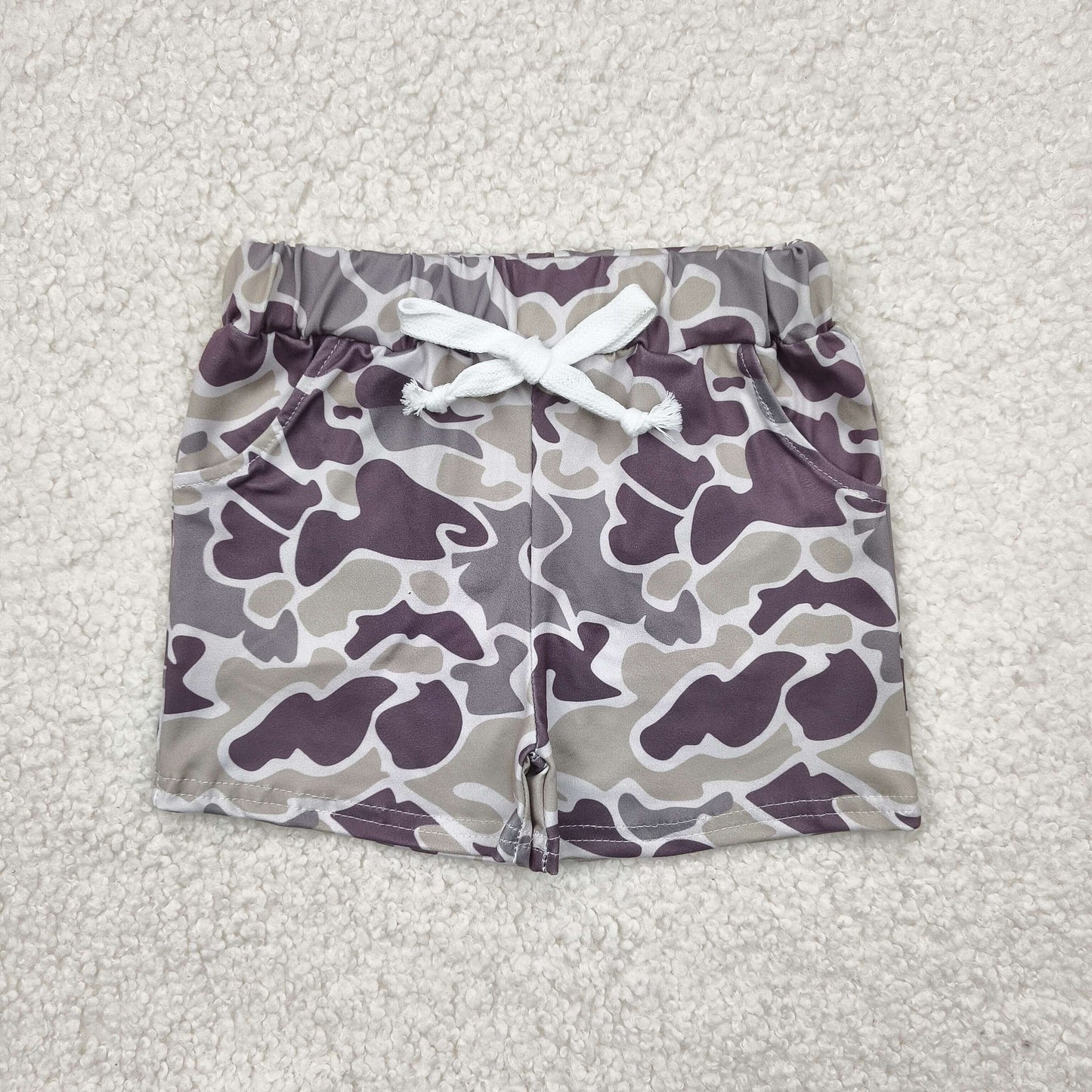 SS0454 baby green camo shorts