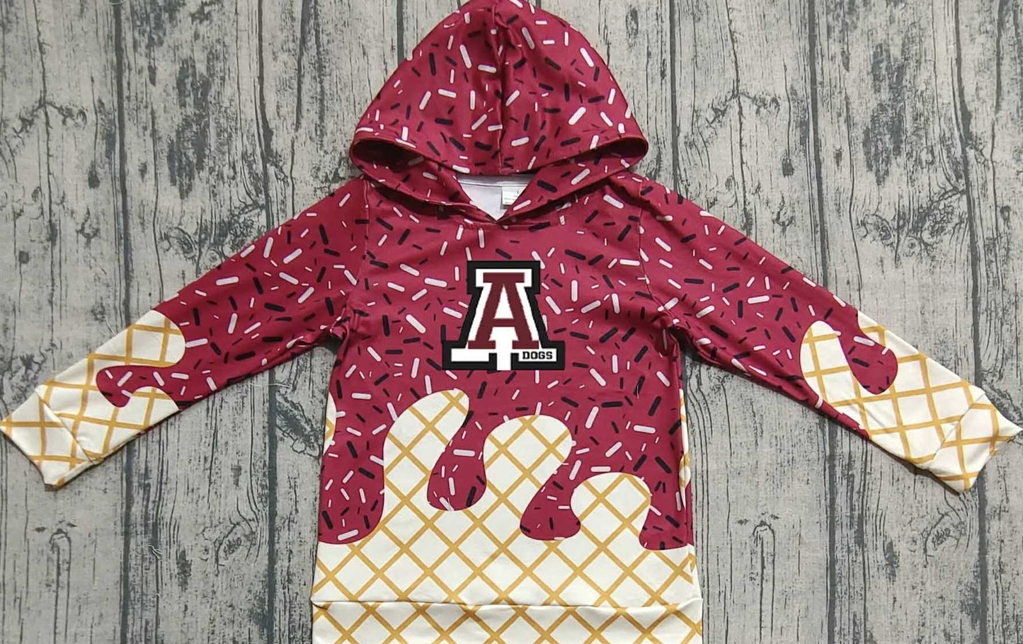 MOQ 5 Custom design Adult icecream red top