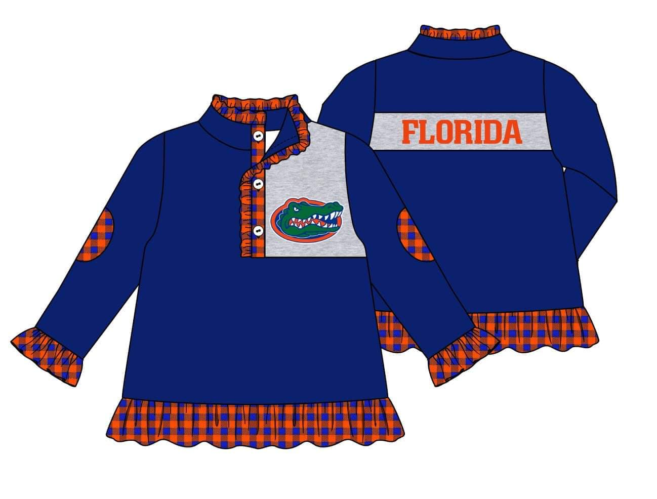 MOQ 3 Custom design Girls team FLORIDA Pullover