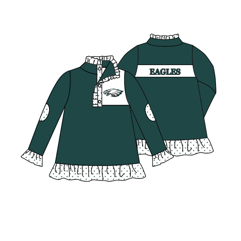 MOQ 3 Custom design Girls team EAGLES Pullover