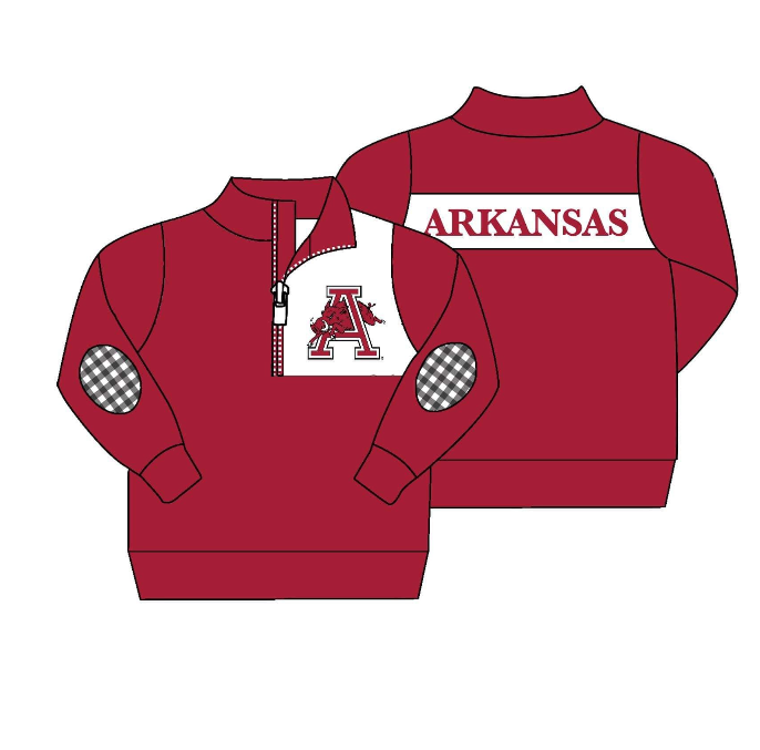MOQ 3 Custom design Boys team ARKANSAS Pullover