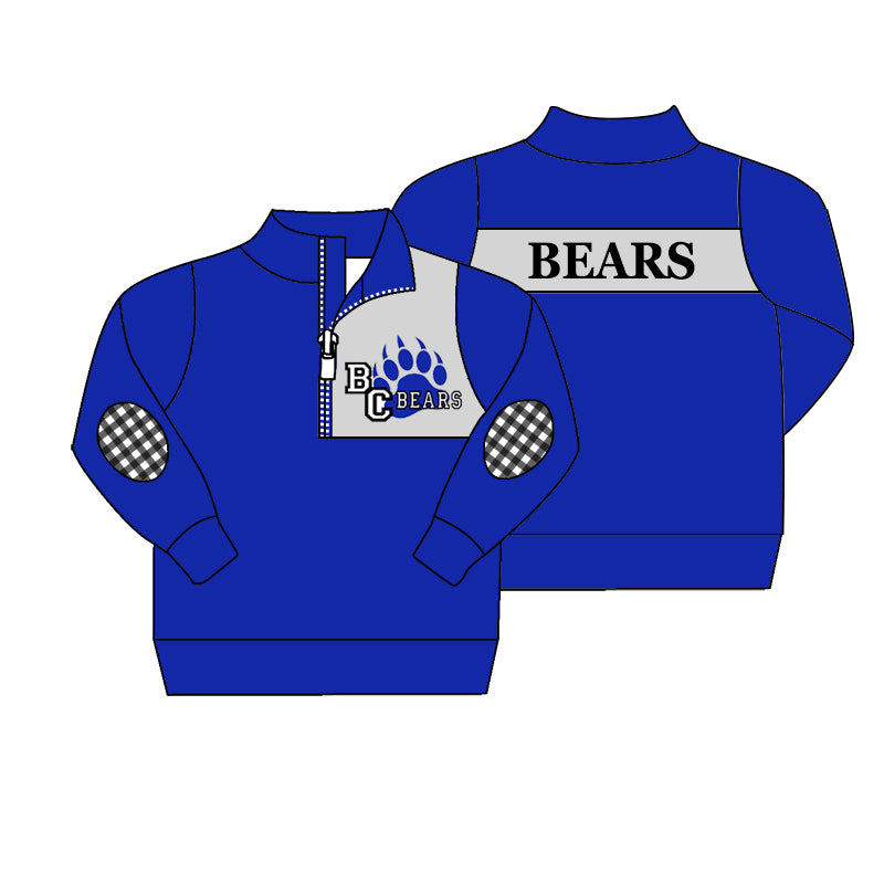 MOQ 3 Custom design Boys Bears Pullover