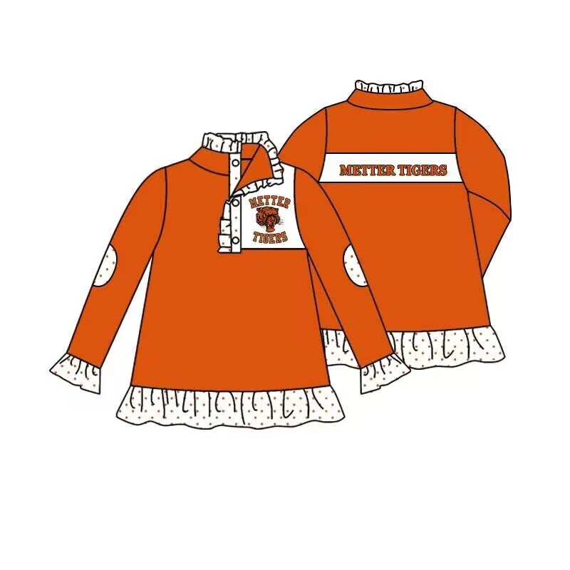 MOQ 3 Custom design Girls Tigers Pullover