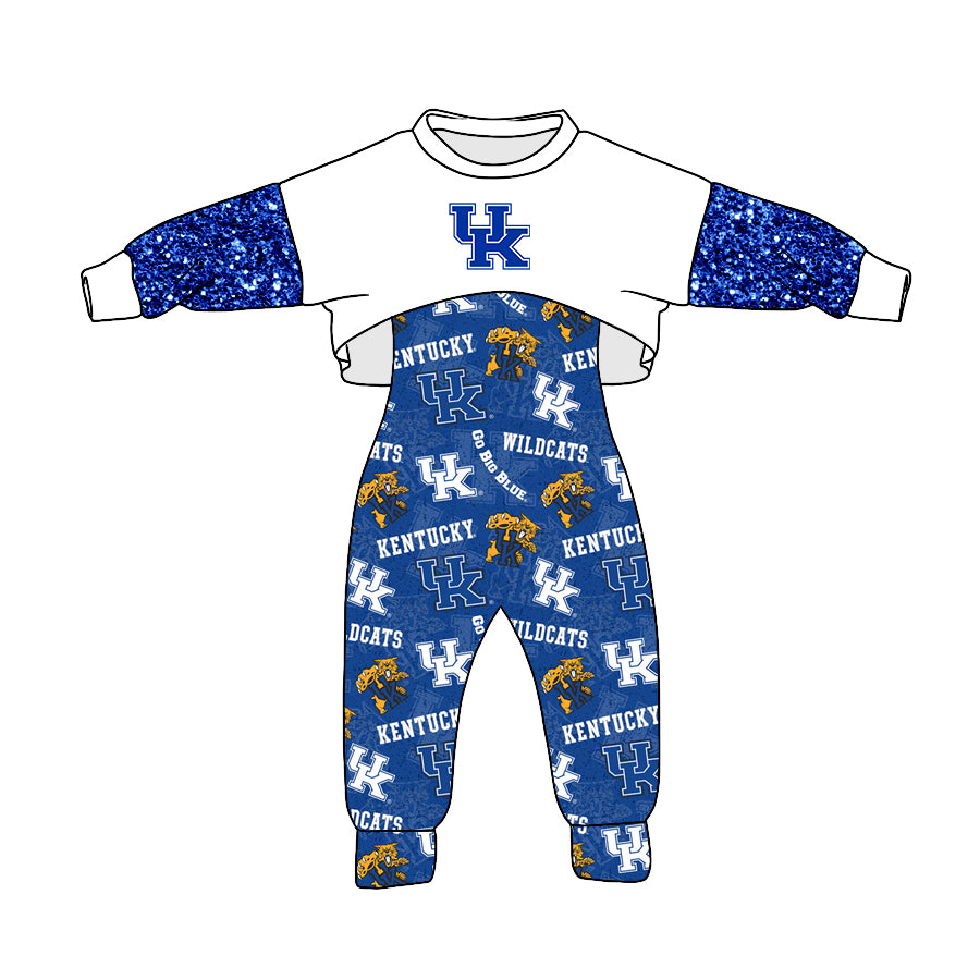 MOQ 3 Custom design Girls UK Kentucky Outfits 2pcs