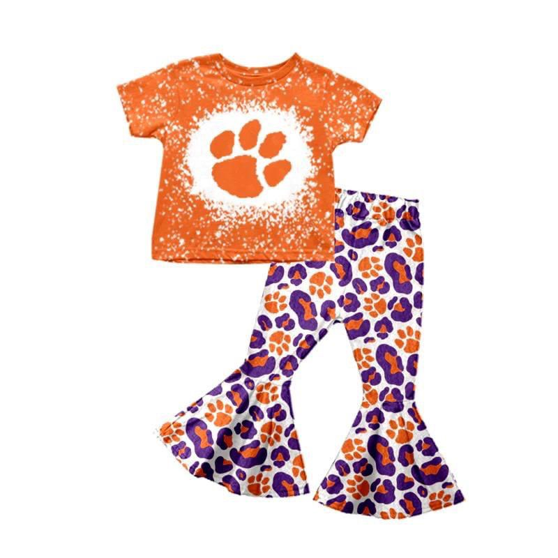 MOQ 3 Custom design baby Girls team Clemson Outfits