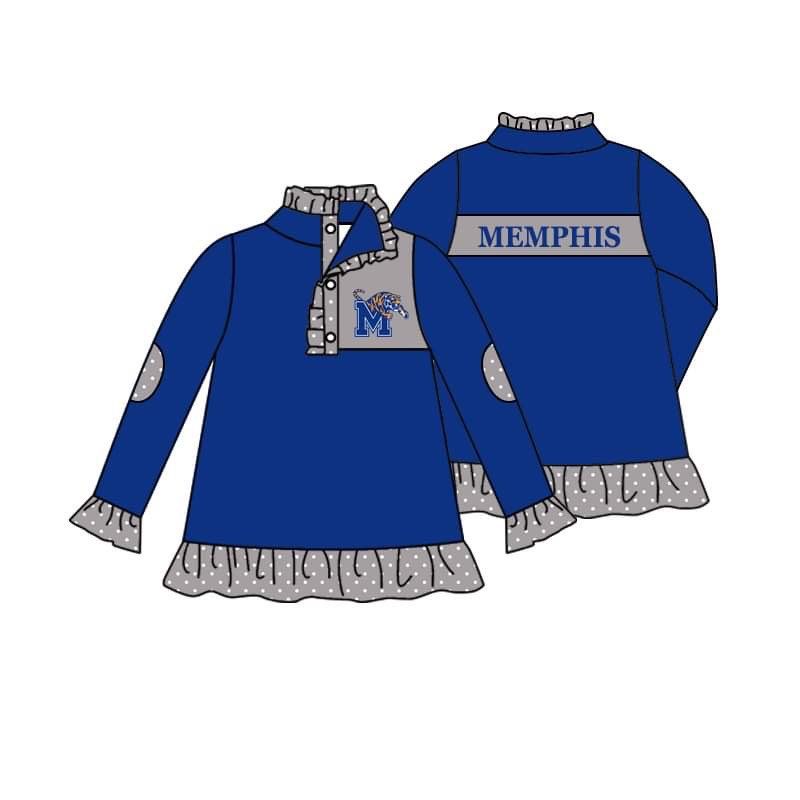 MOQ 3 Custom design Gilrs MEMPHIS team Pullover