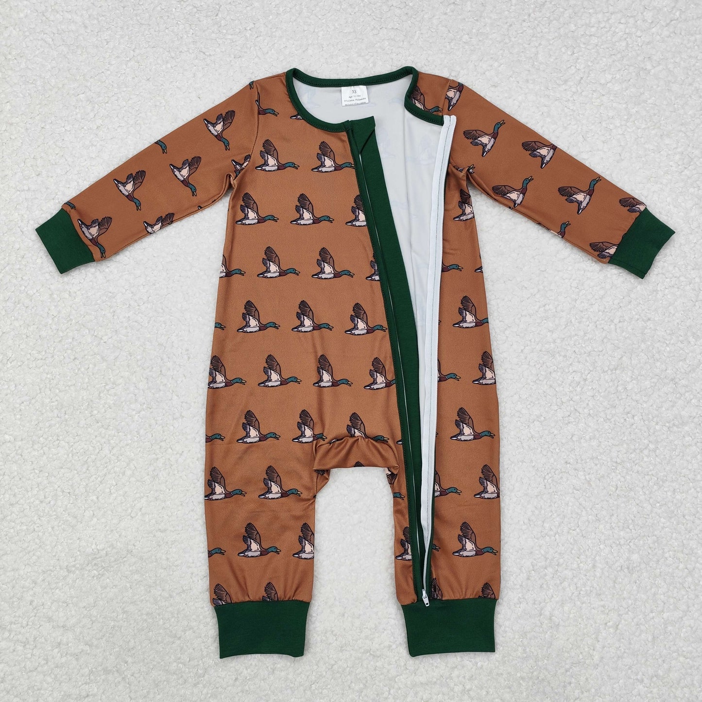 LR2154 Baby brown duck Rompers Long Sleeves