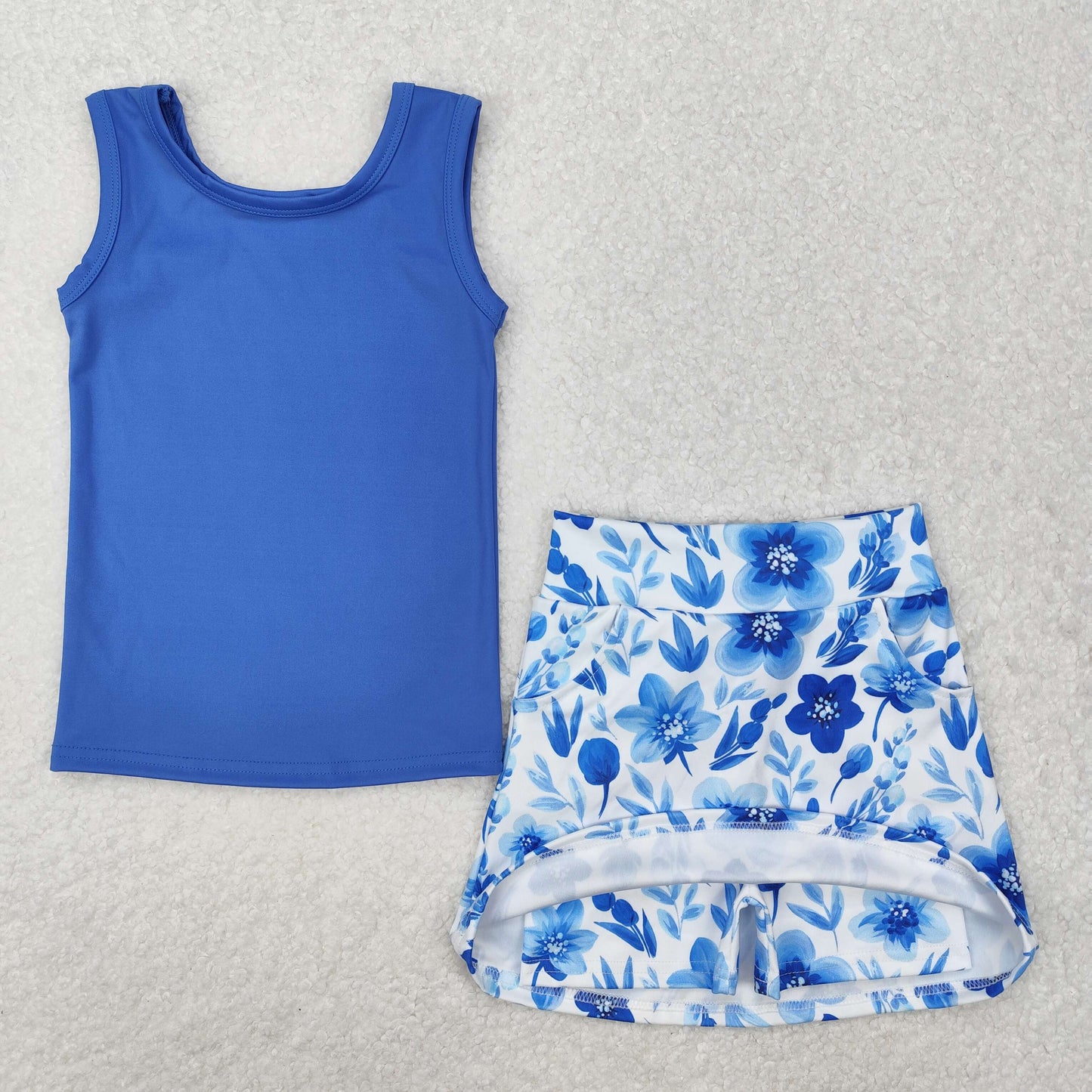 GSD1595 baby girls blue YOGA Outfits Skirt