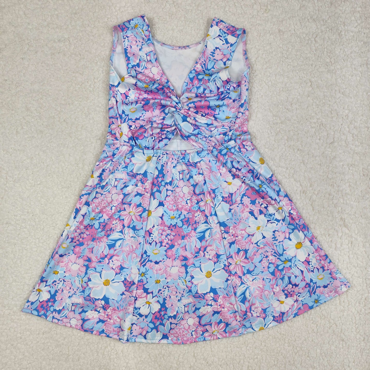 GSD1845 baby Girls sleeveless blue purple yoga Dress