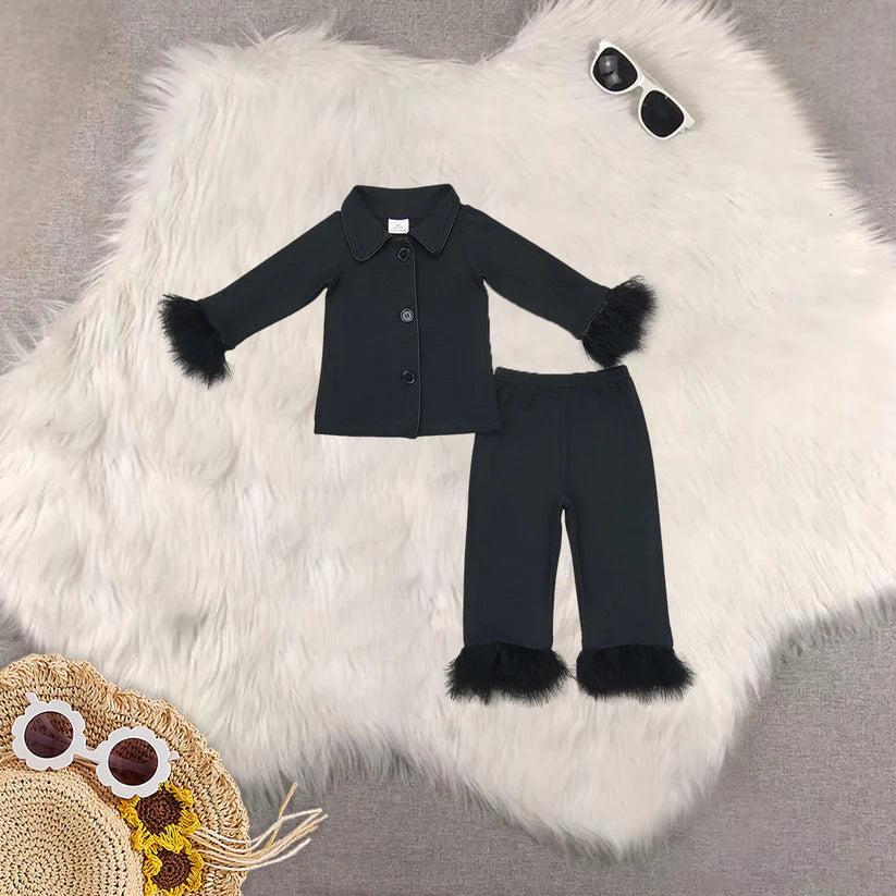 Matching Baby girls Furry pajamas