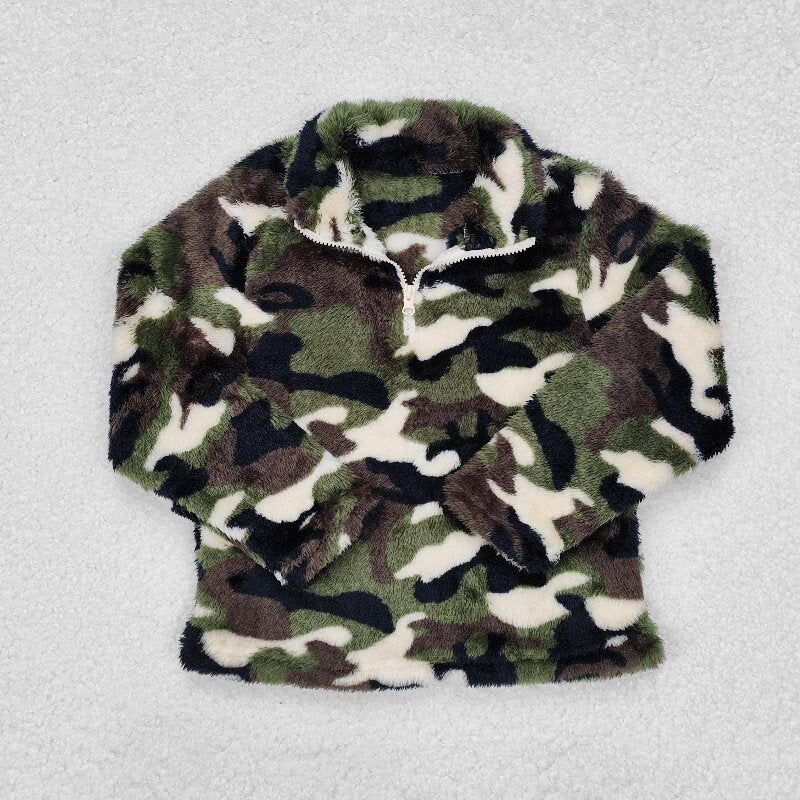Matching Baby boys camo long sleeve coat clothing