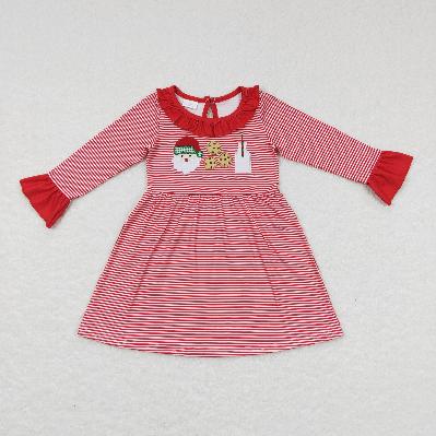 Matching Baby boys girls Christmas cookies red outfits embroidery