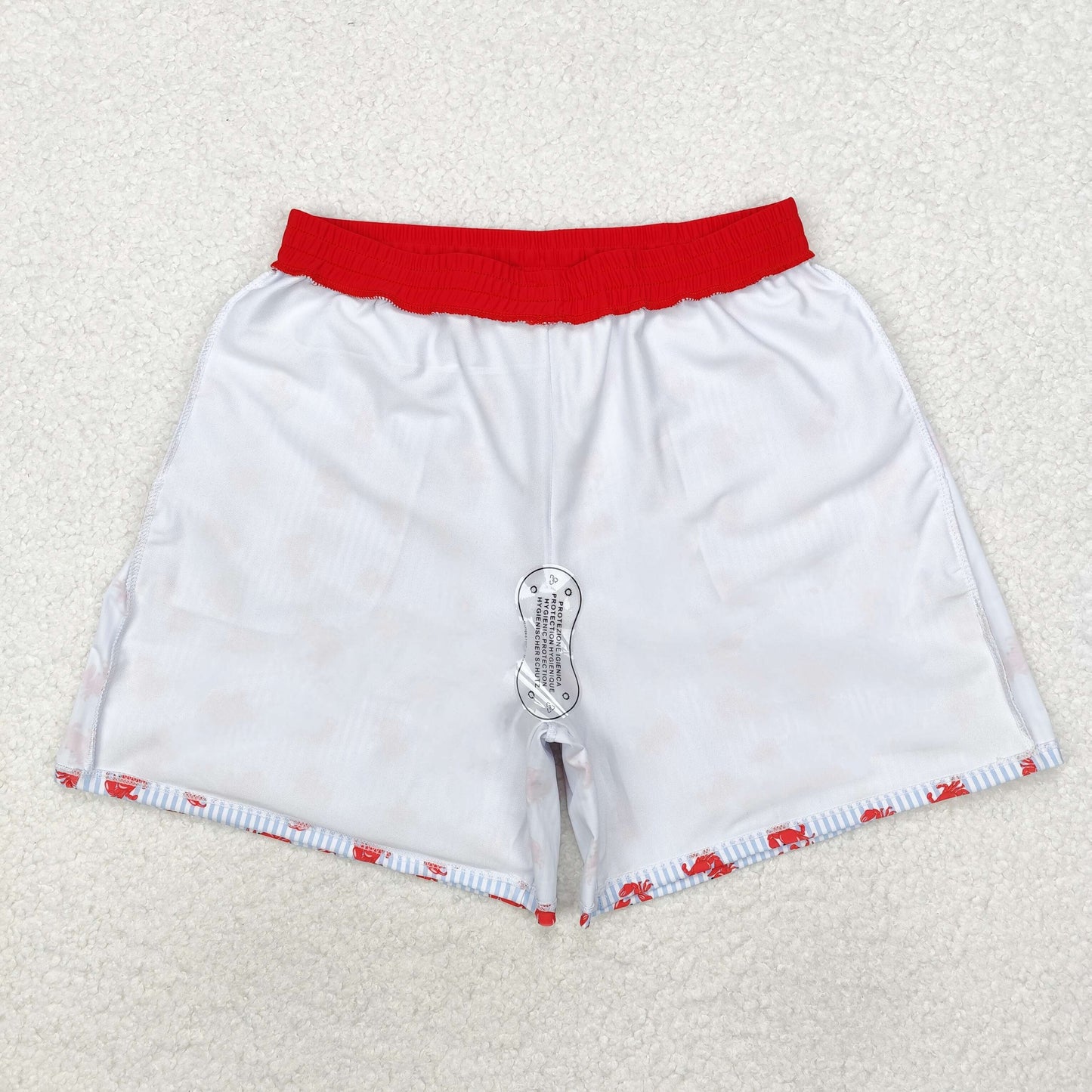 S0464 Adult men red crab swim trunks