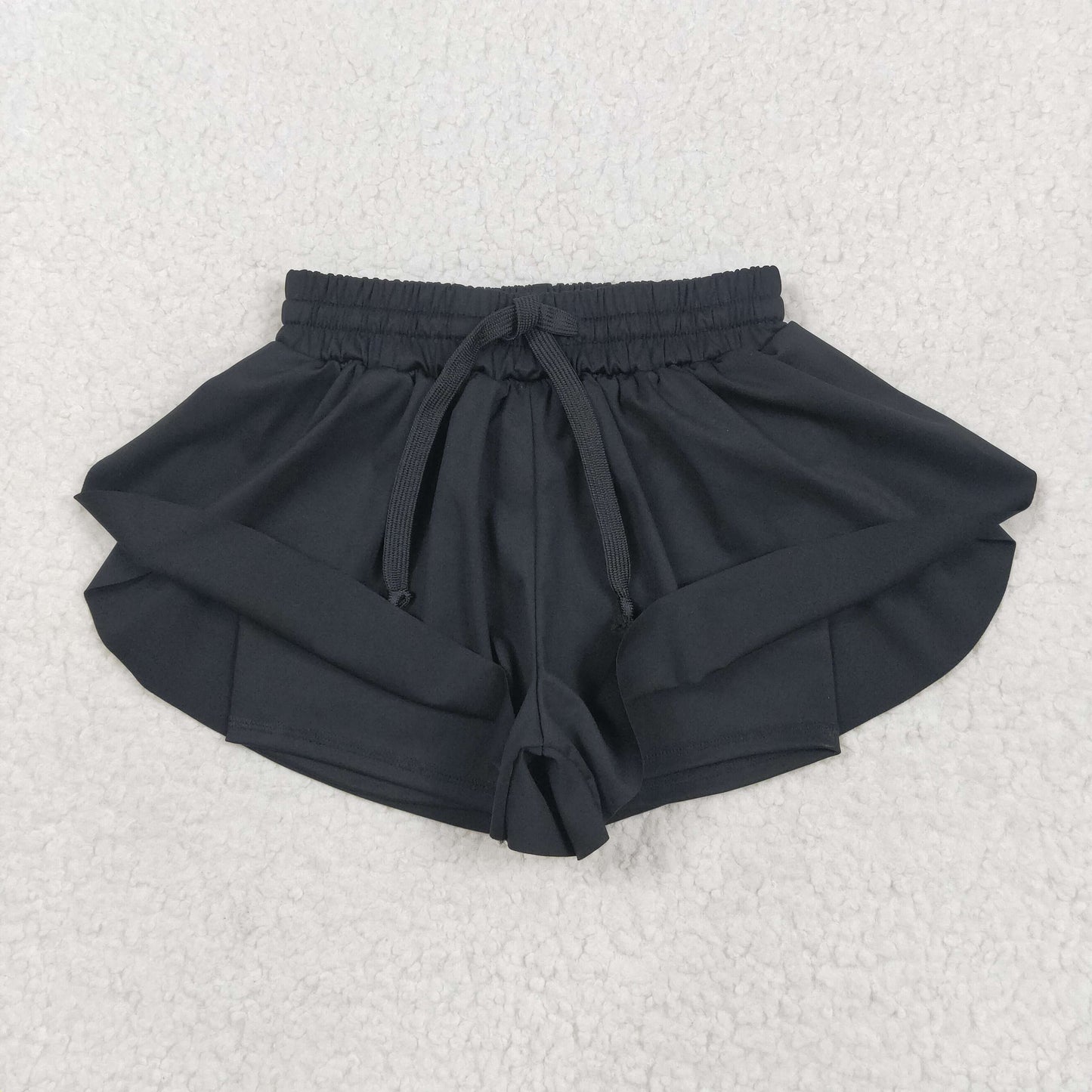 SS0551 baby girls black shorts yoga