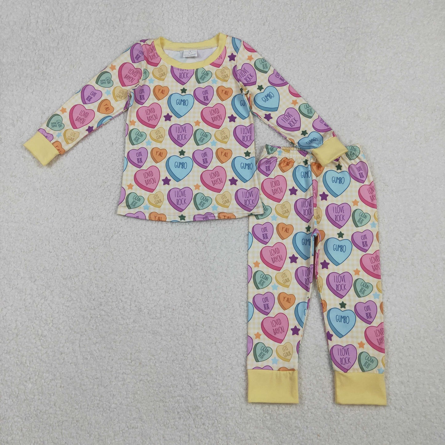 GLP2981 baby girls Valentine's Day pajamas