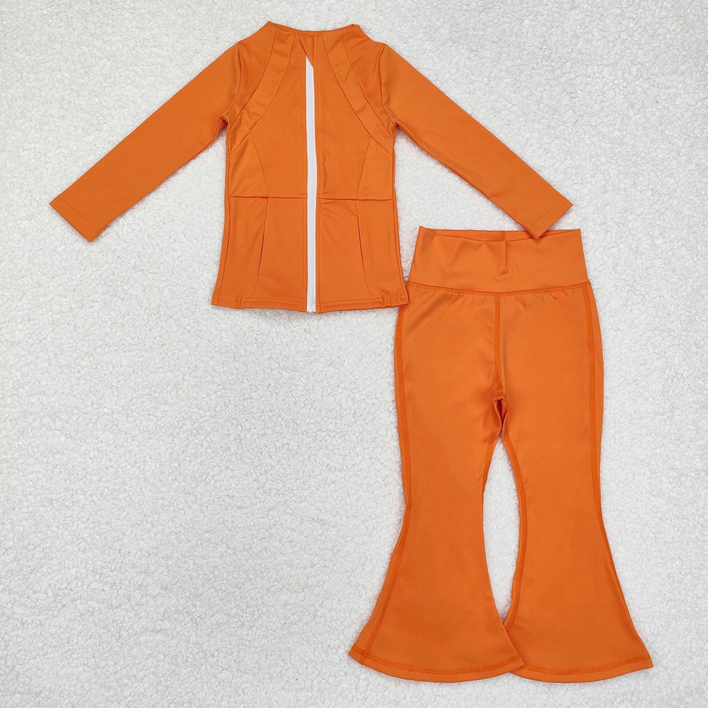 GLP2116 Girls orange yoga suit