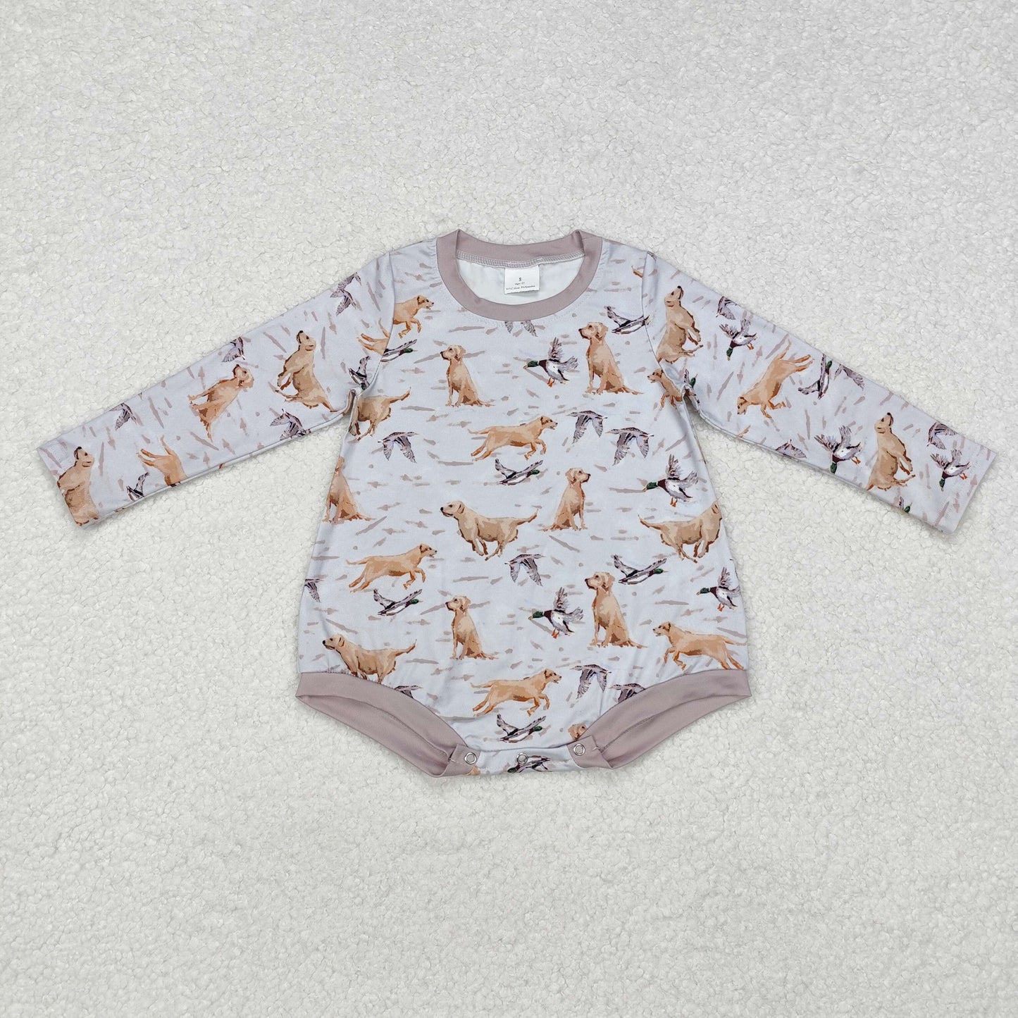 LR1865 Baby boys hunting dog romper