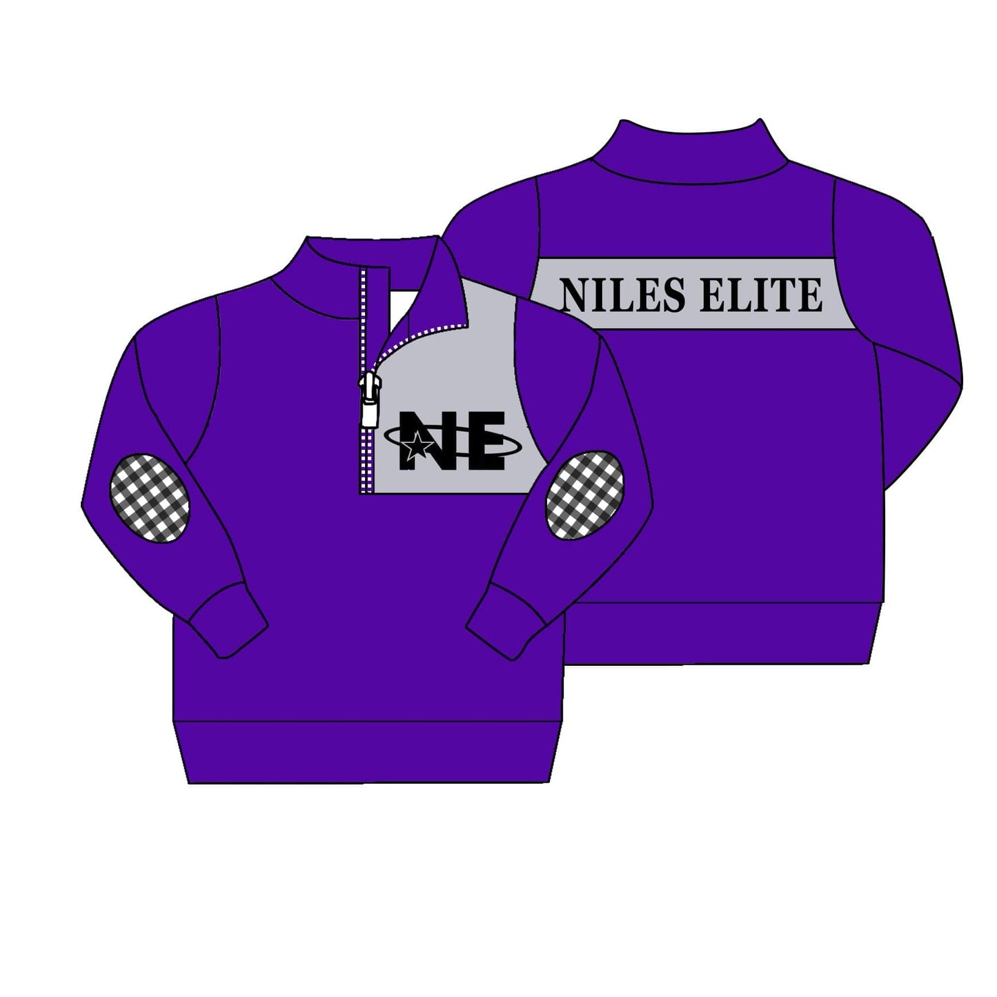 MOQ 3 Custom design baby Boys team NILES ELITE Pullover