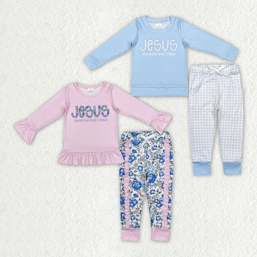 Matching Baby boys Easter Jesus girls long sleeve outfits clothing
