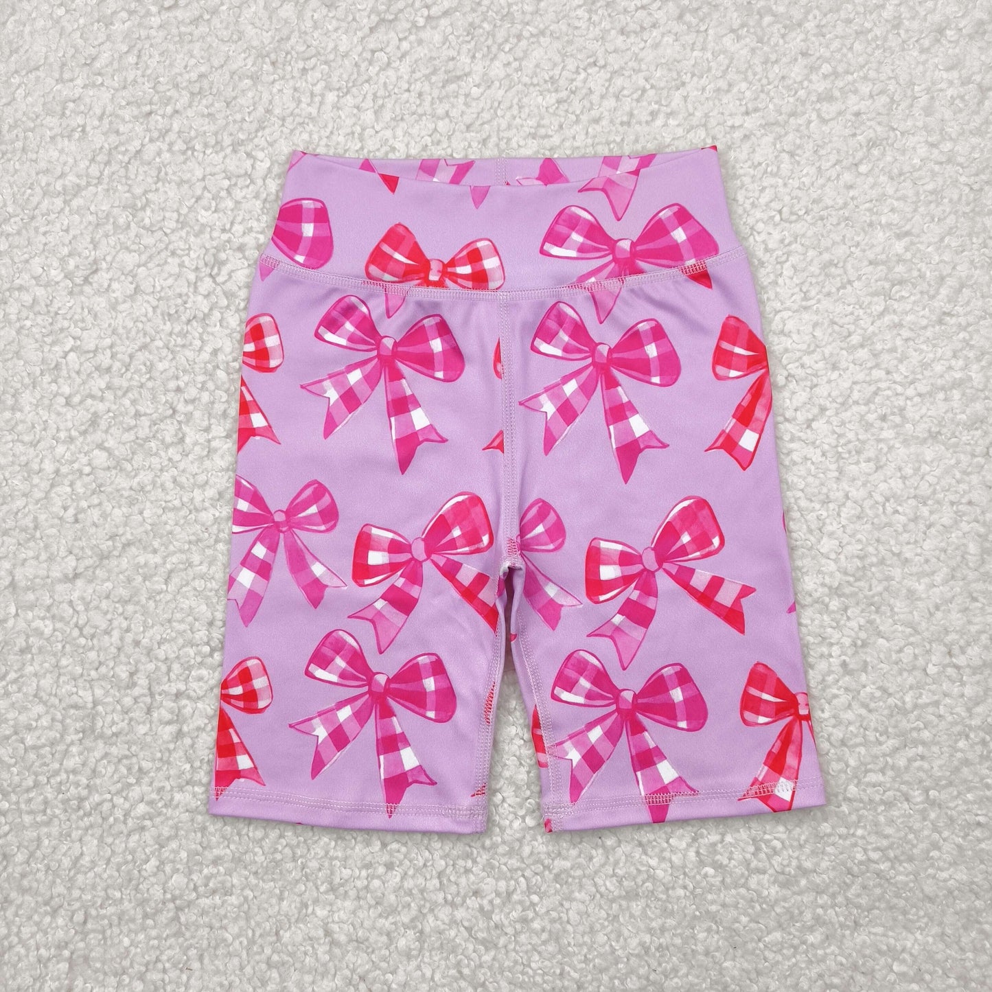 SS0540 baby girls pink bow shorts riding yoga