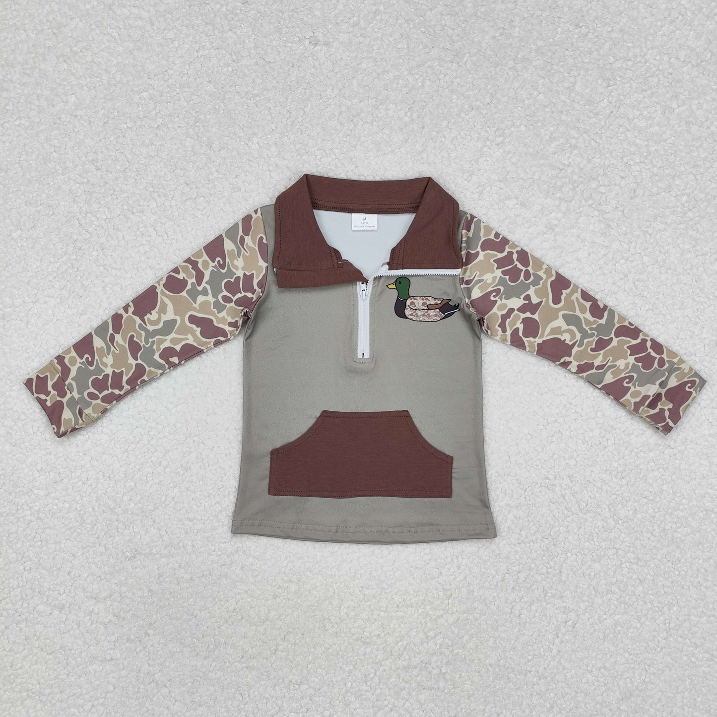BT0926 Boys camo duck pullover