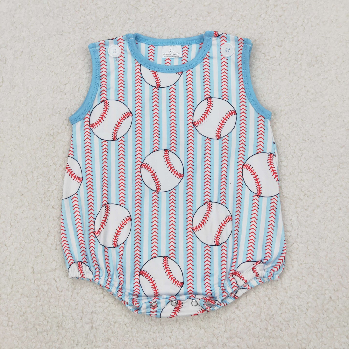 SR2743 Baby boys checkered baseball romper
