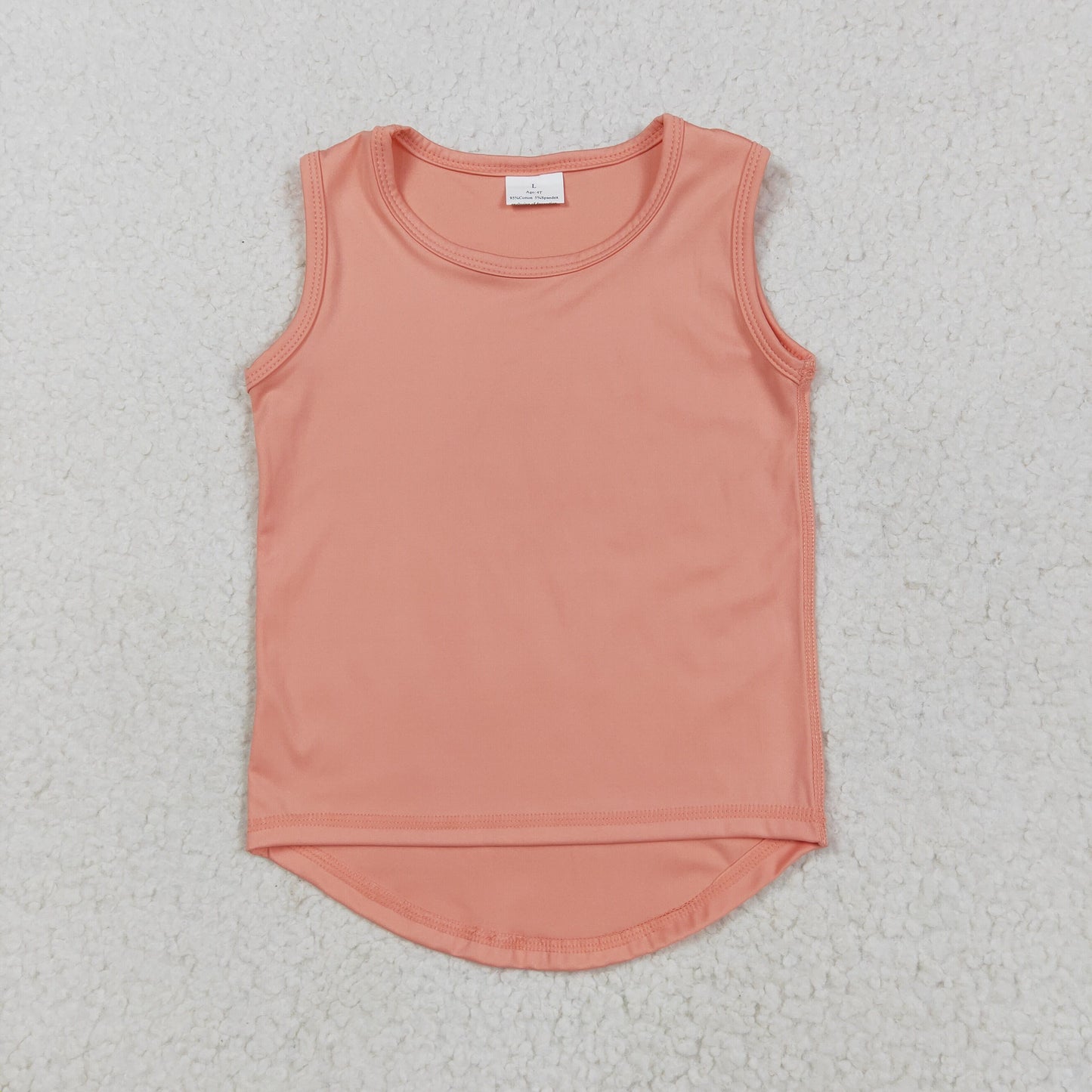 GT0984 Girls orange sleeveless vest yoga