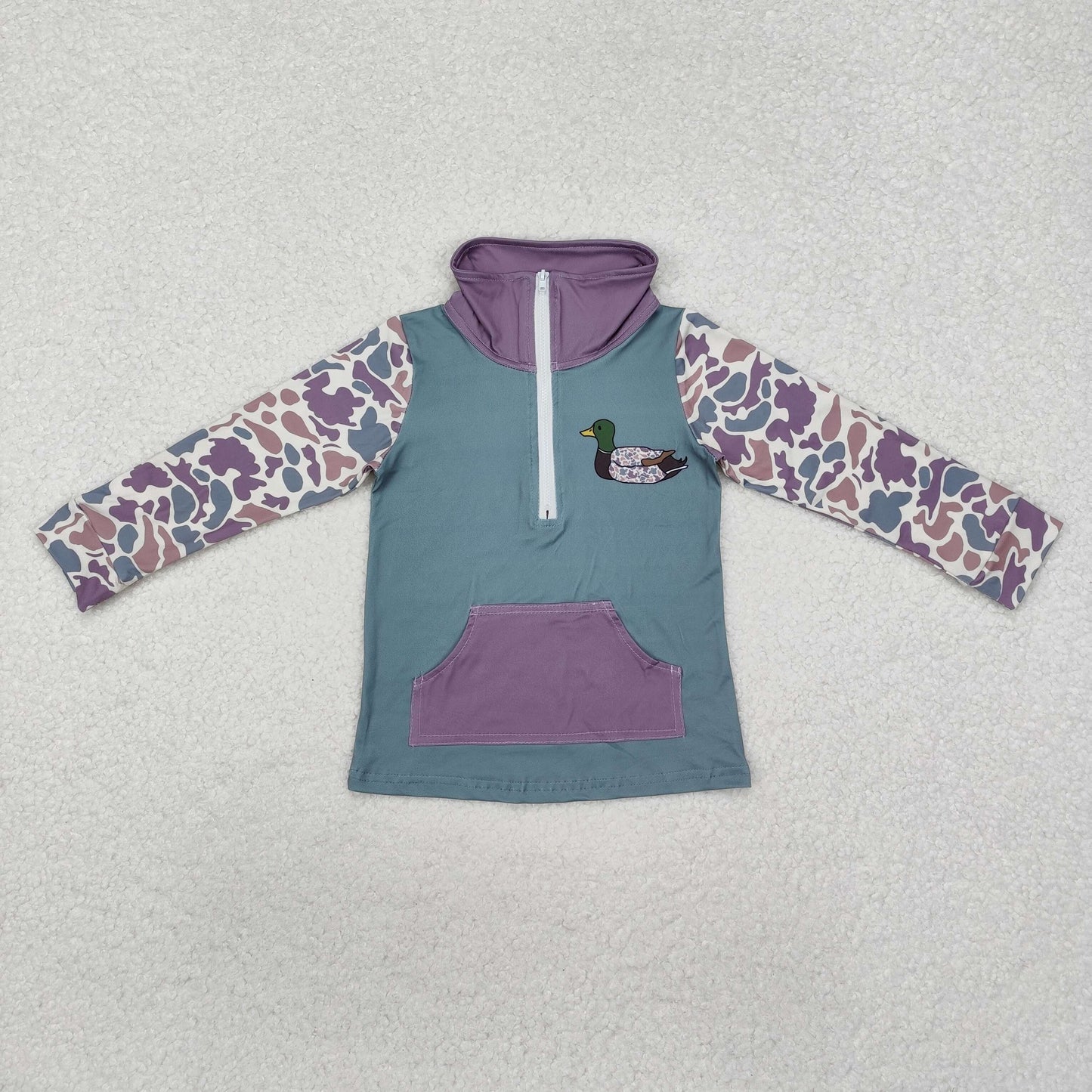 BT0928 Boys camo duck pullover