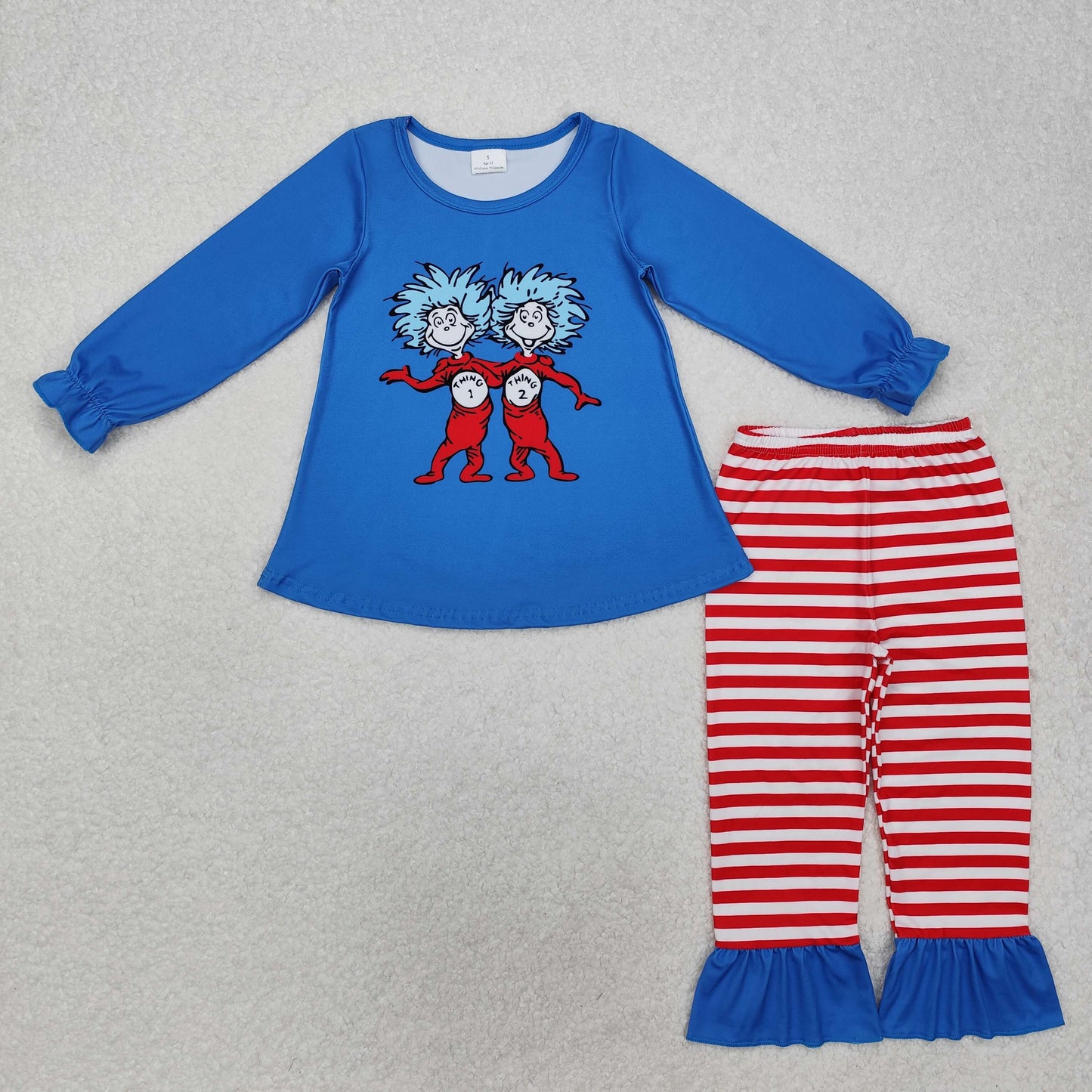 GLP2177 Girls blue cartoon outfits