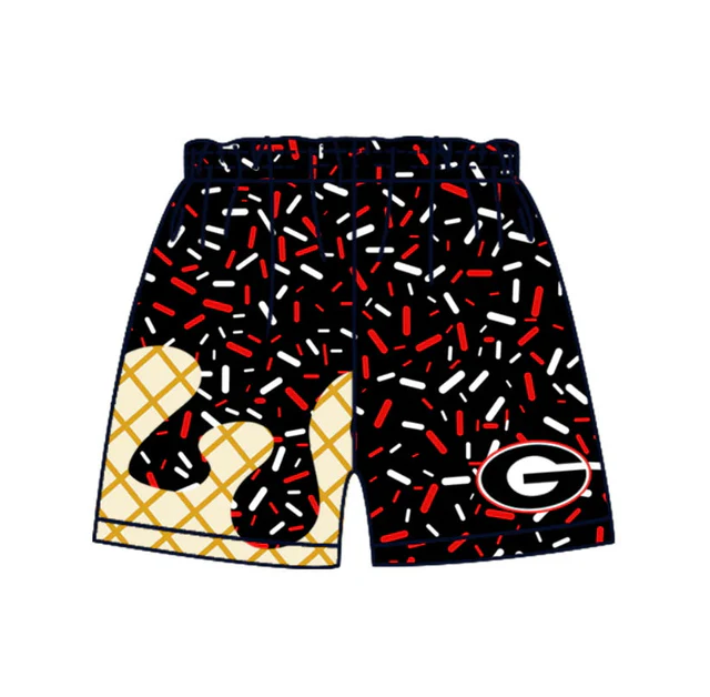 No MOQ Group Custom design boys black shorts(Deadline Aug.5th )