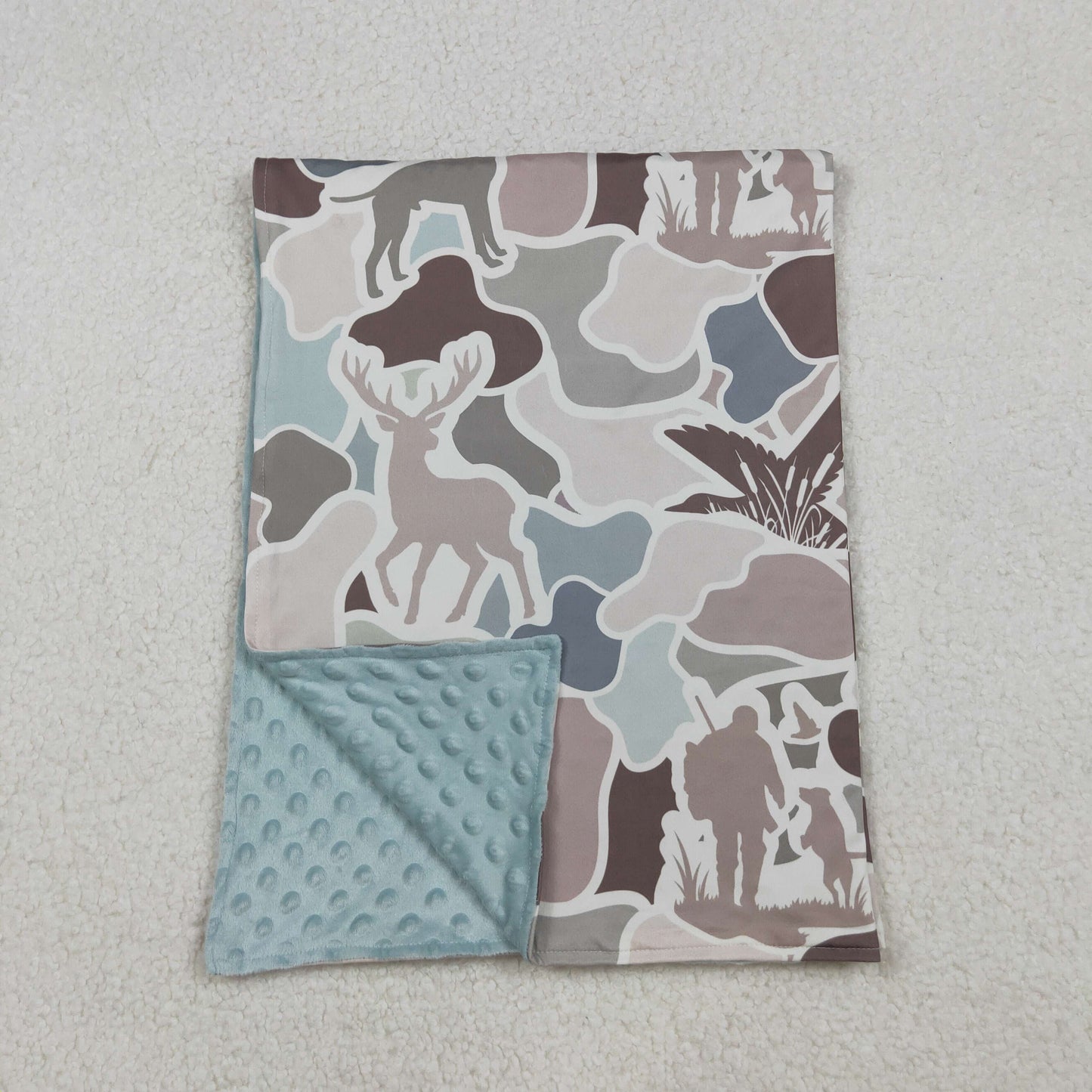 BL0212 Baby green camo deer duck Blankets