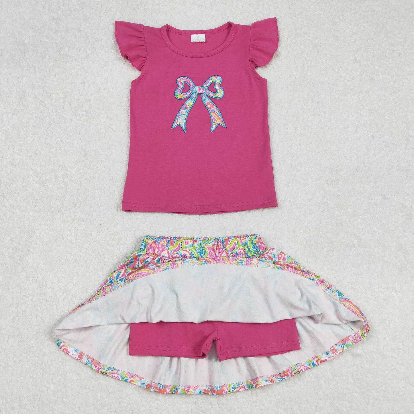 GSD1688 baby Girls rose flying sleeve bow Dress embroidery