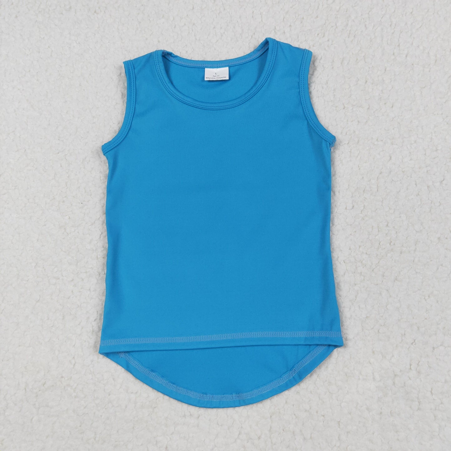 GT0986 Girls blue vest top T-shirt yoga