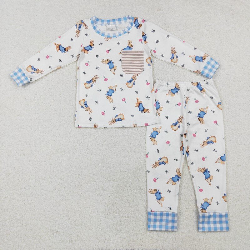 Matching Baby girls boys Easter bunny pajamas