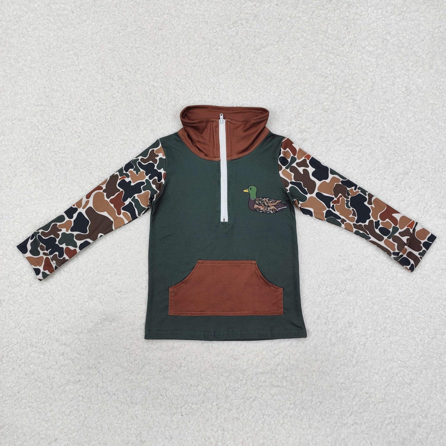 BT0927 Boys camo duck pullover