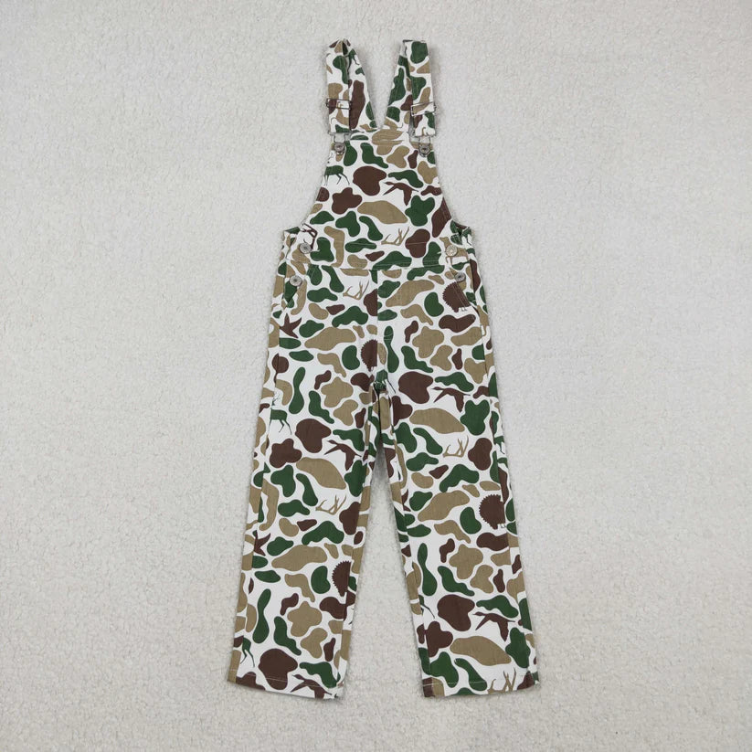 Matching Baby Kids Fall Hunting Camo Denim Strap jumpsuits Overall denim