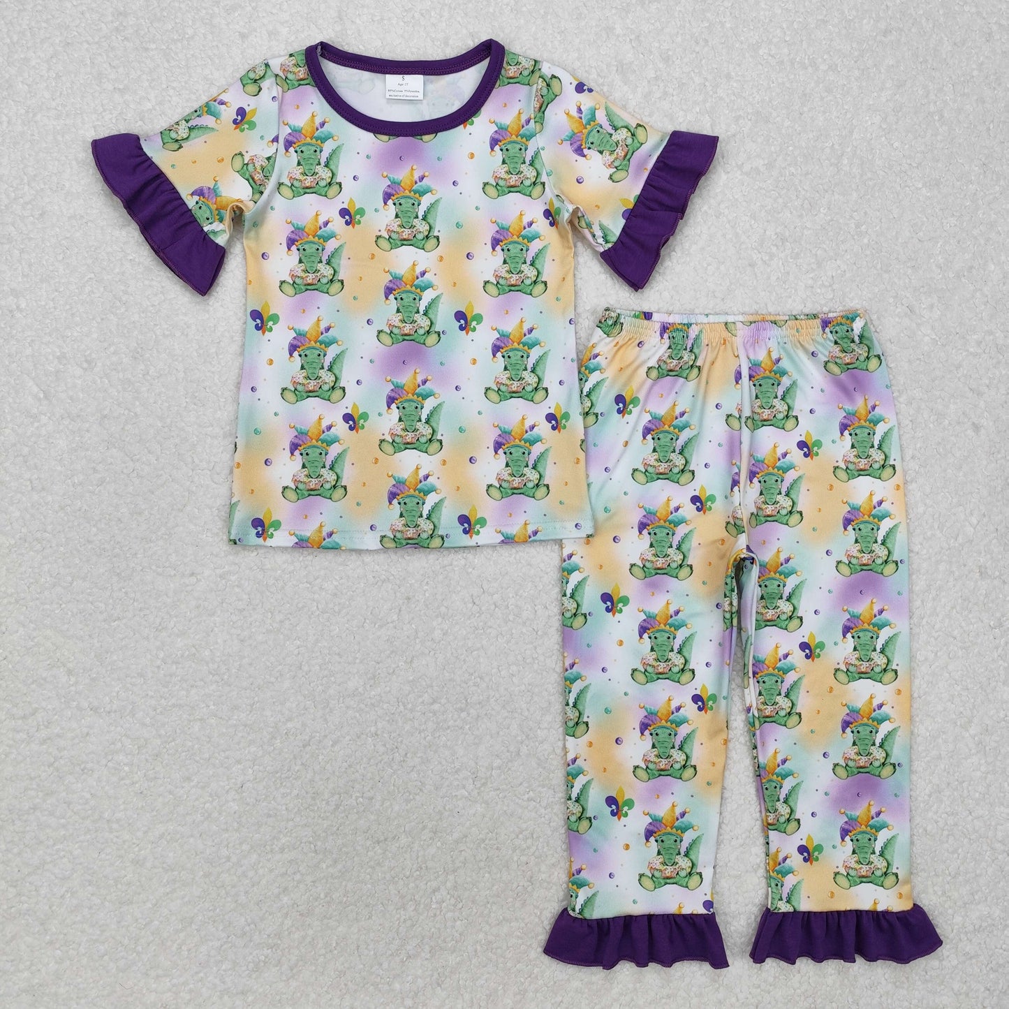 GSPO1766 baby Girls Mardi Gras pajamas