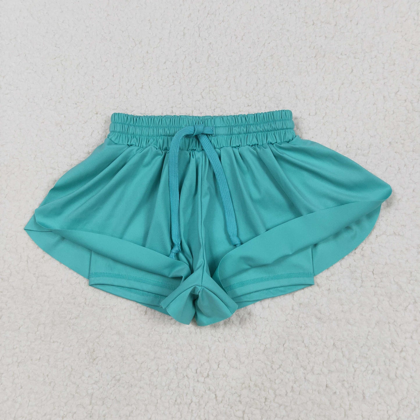 SS0553 baby girls blue green shorts yoga